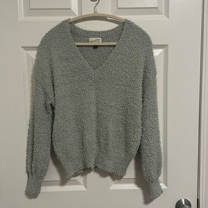 Cozy mint vneck sweater